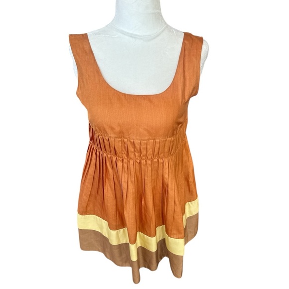 Marni Y2K Spring 06 Colorblock Silk Pintucked Blouse - Picture 3 of 9